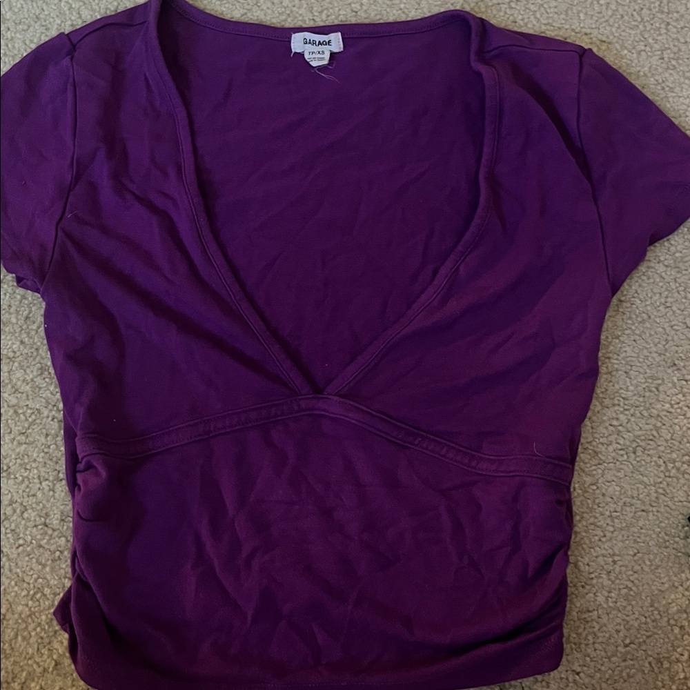Garage Deep Purple V-Neck Tee